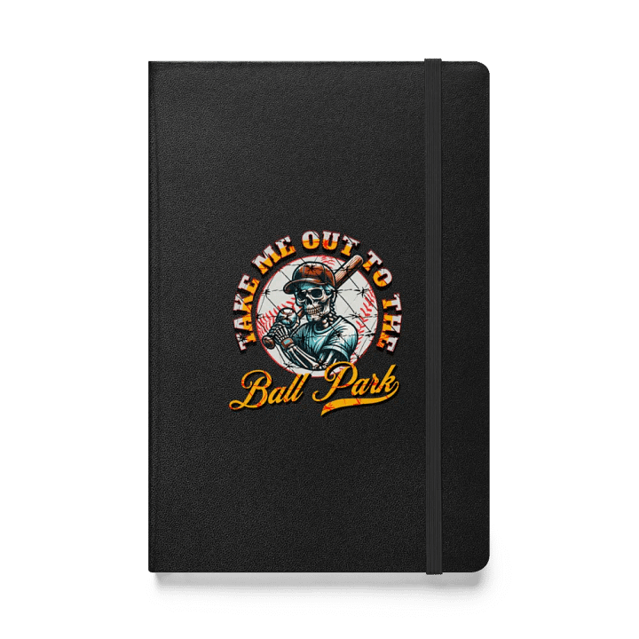 Take Me Out To The Ball Park Baseball Skeleton Slugger Hardcover Journal product image (1)