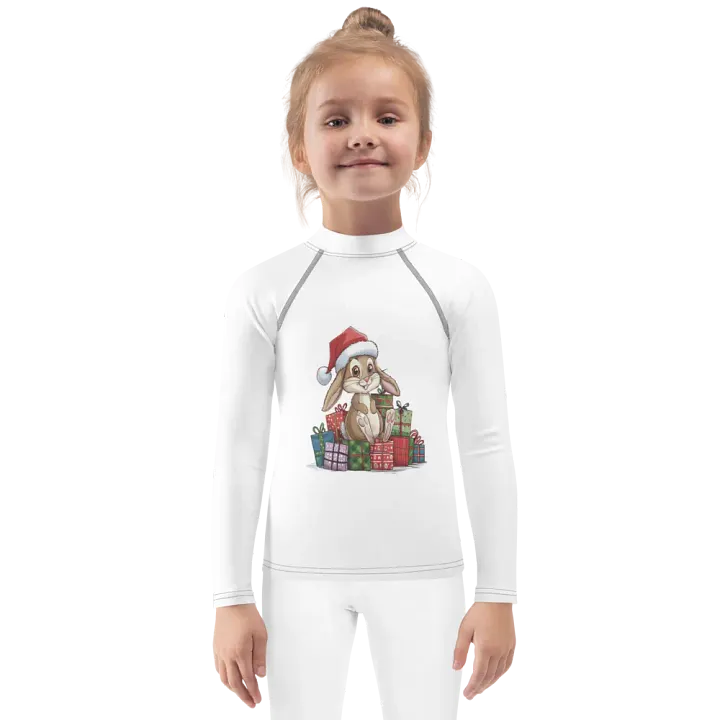 Santa Bunny Kids Rash Guard product image (1)