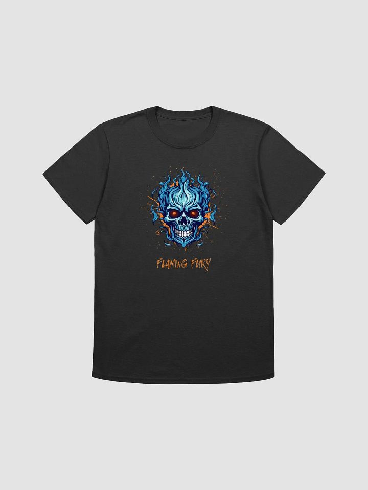 Flaming Fury Skull Unisex T-Shirt product image (1)
