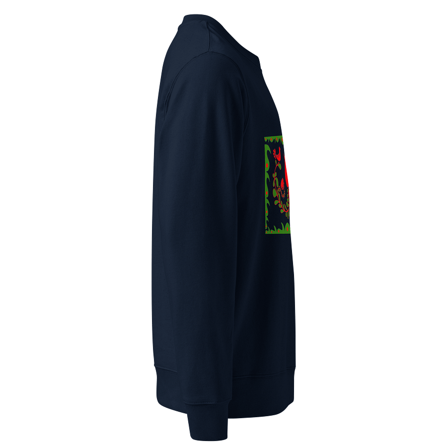 Hungarian Folk Art Deep Blues Organic Sweatshirt product image (4)