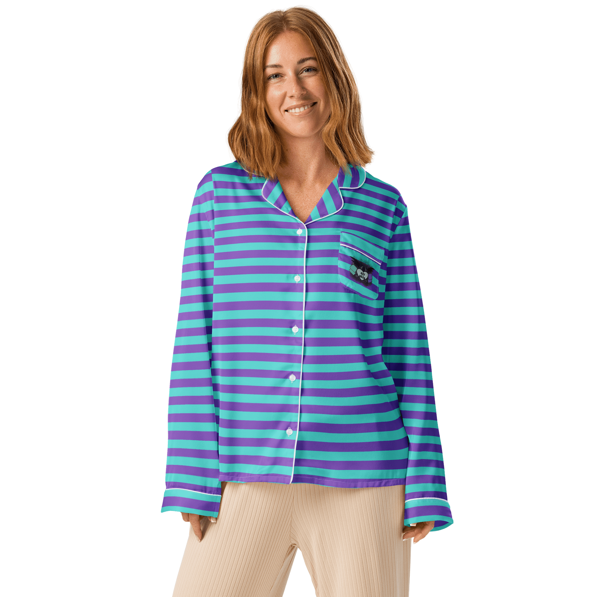 Striped Long Sleeve Pajama Shirt product image (1)