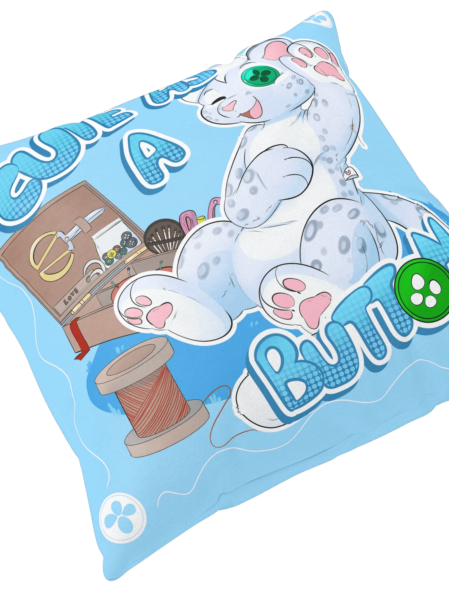 Cute As A Button Throw Pillow product image (4)