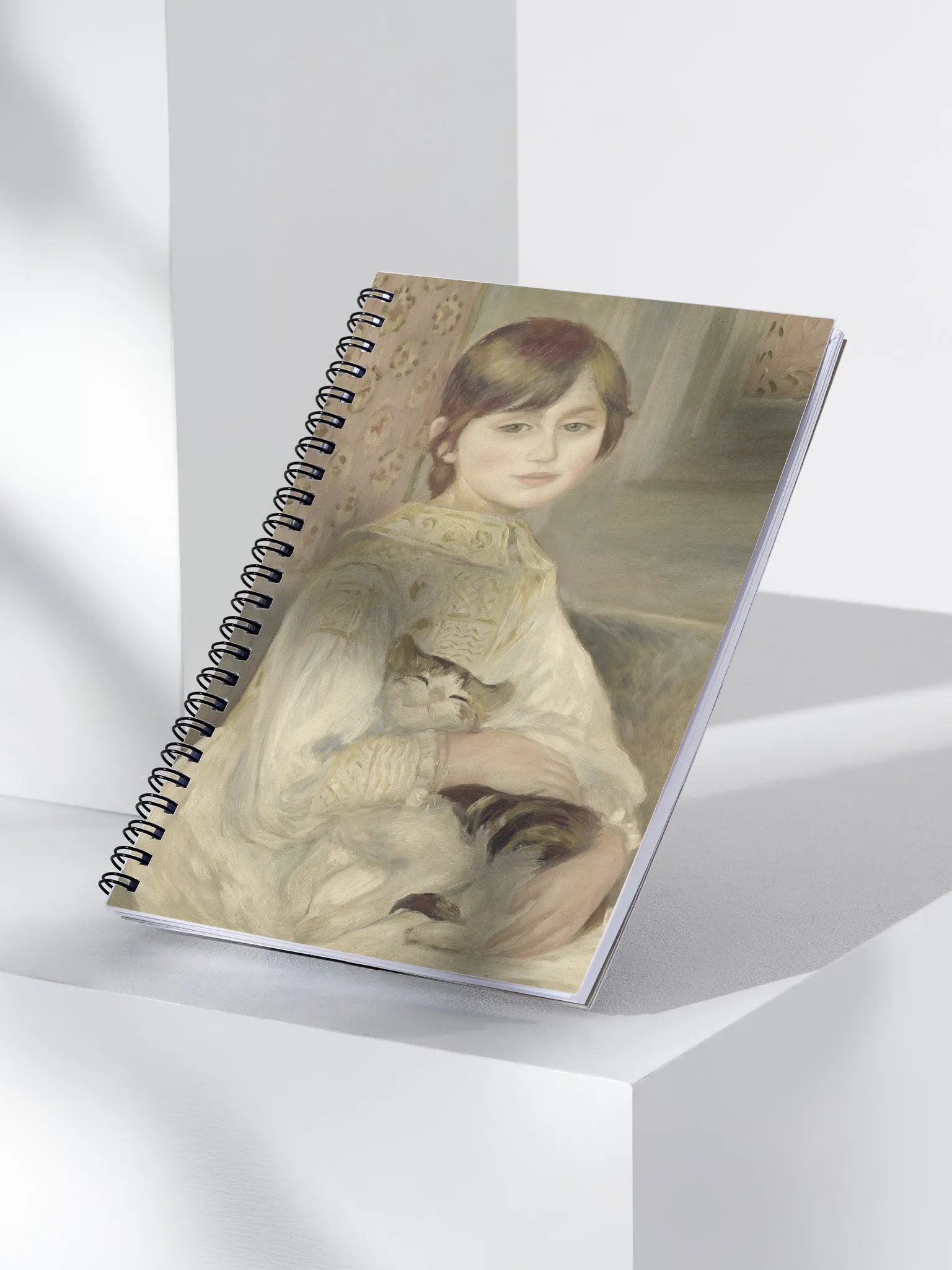 ''Julie Manet, also known as the Child with the Cat'' by Pierre-Auguste Renoir Spiral Notebook product image (4)