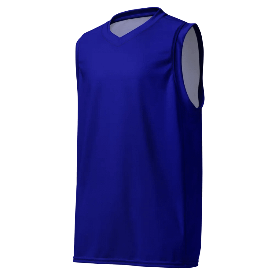 Plain Color Navy Blue Basketball Jersey product image (3)