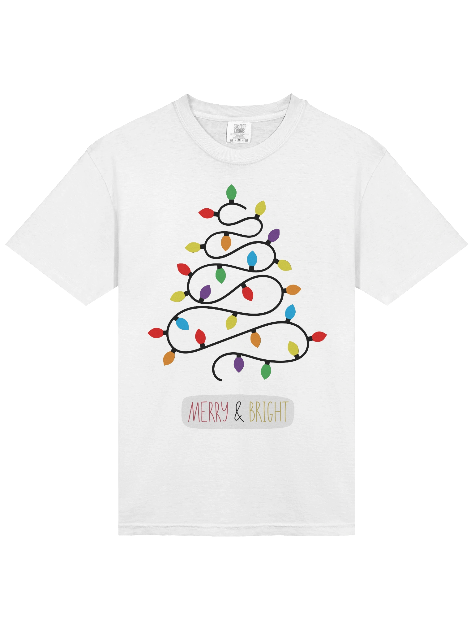 Merry & Bright Christmas Tree T-Shirt product image (53)