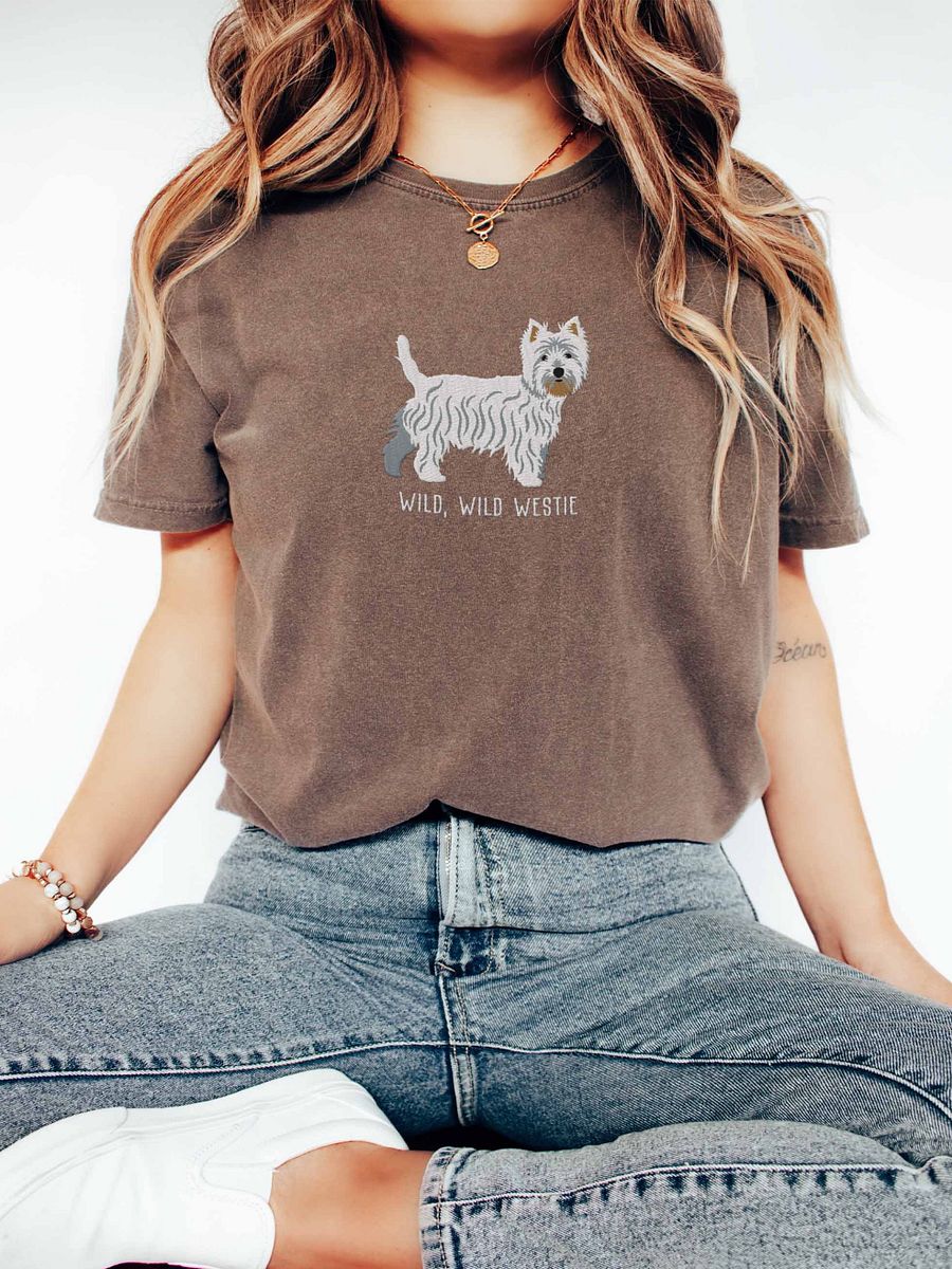 Wild, Wild Westie T-Shirt(Embroidered) of a West Highland White Terrier product image (2)
