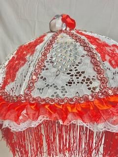 Red & White Rhinestone Parasol product image (3)