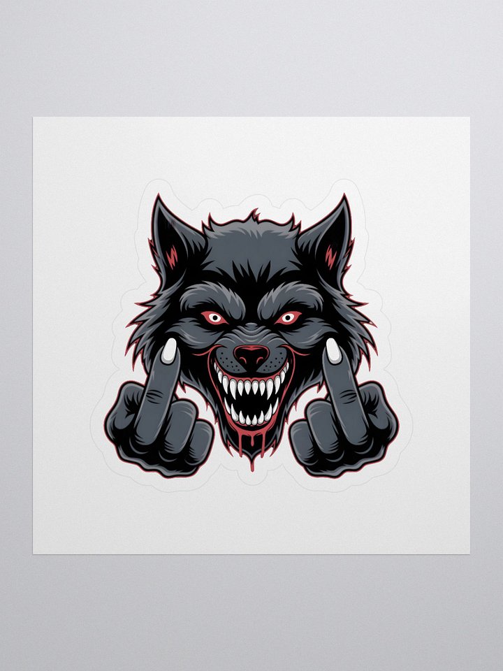 Defiant Wolf Kiss Cut Stickers product image (1)