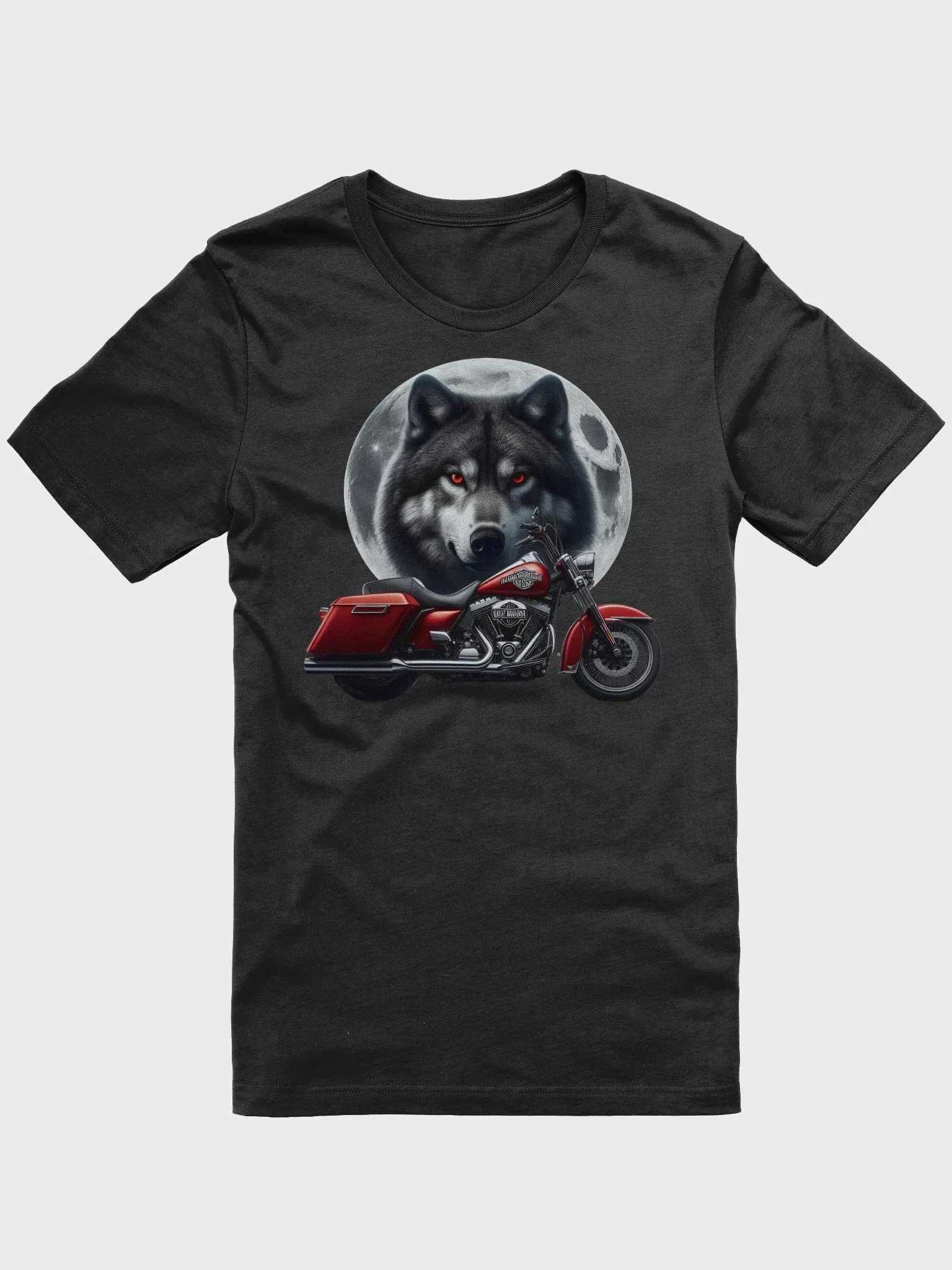 Motorcycle and Wolf - Unisex T-Shirt #1 product image (1)