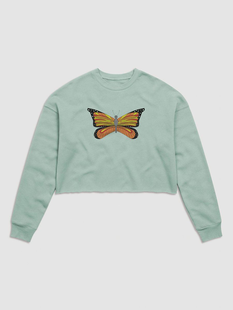 Vibrant Butterfly Symmetry Crop Sweatshirt product image (25)