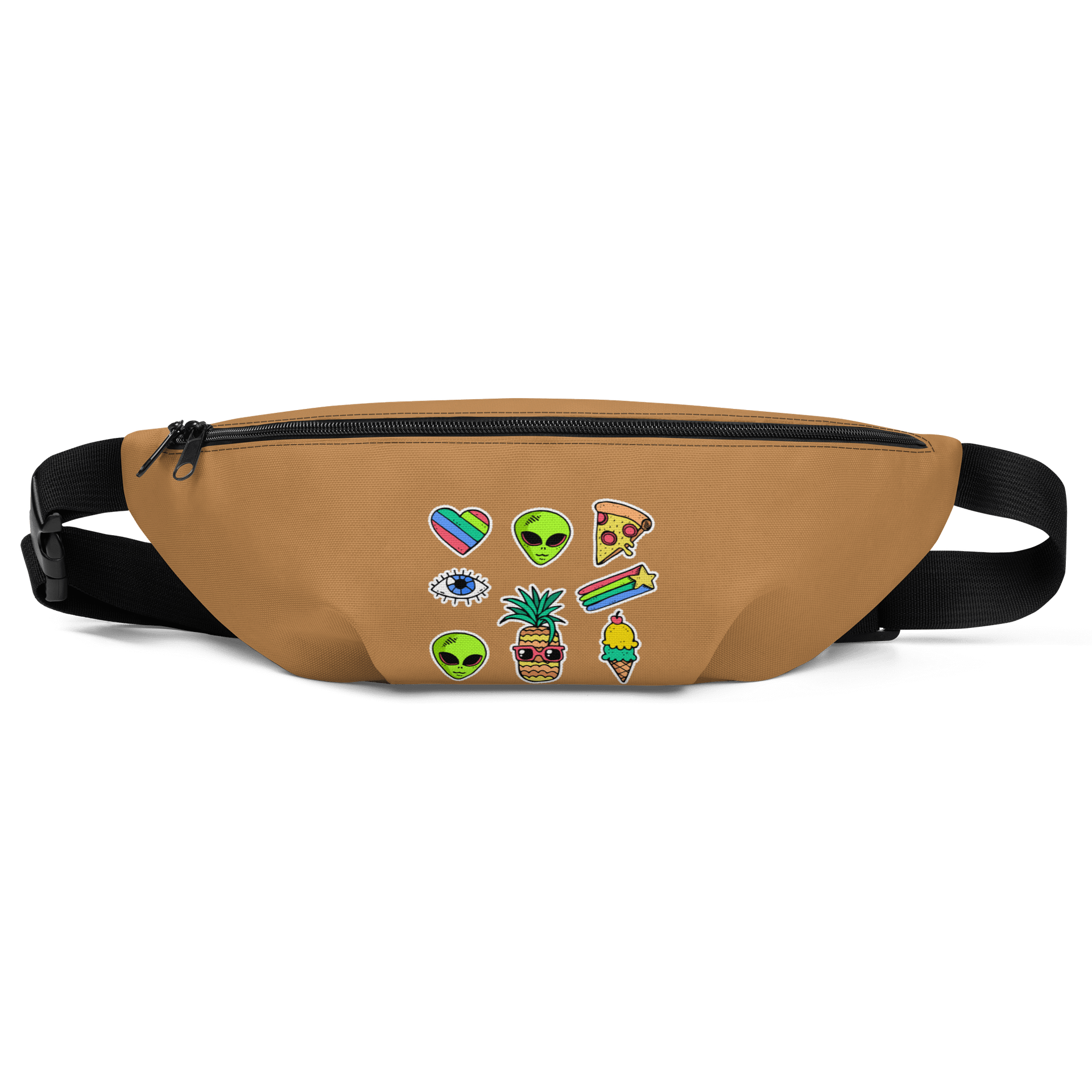 "Martians Take Belfast!" Roswell Aliens Brown Fanny Pack (Waist Bag) product image (1)