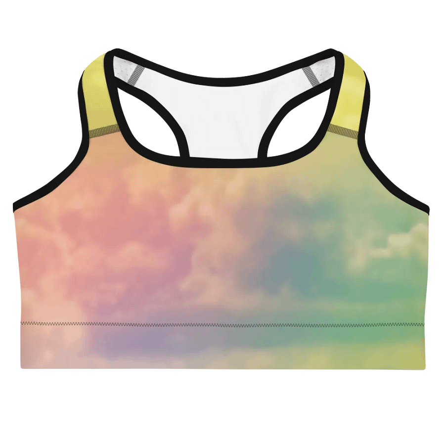 Blur cloud rainbow Design Sports Bra - V12 product image (3)