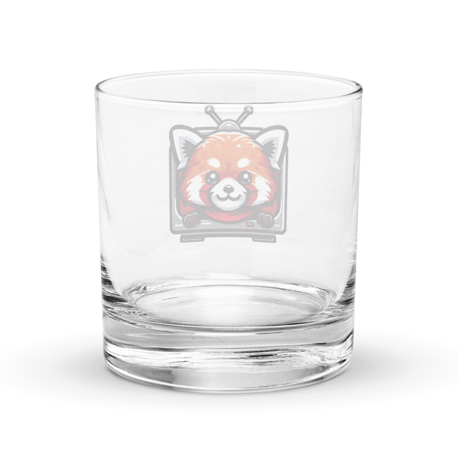 Whimsical Red Panda TV Rocks Glass product image (4)