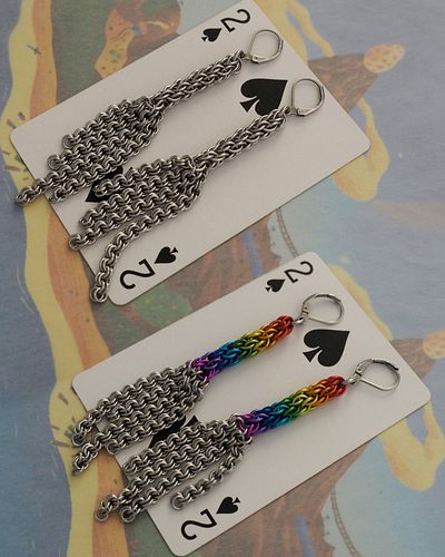 flogger earrings are back up in the shop! the strands felt like they needed a bit of a refresh.

available in all stainless s...