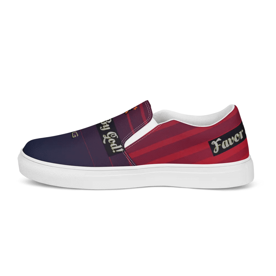 BBG Diamond Cross Purple and Burgundy Gradient Men's Slip Ons product image (10)