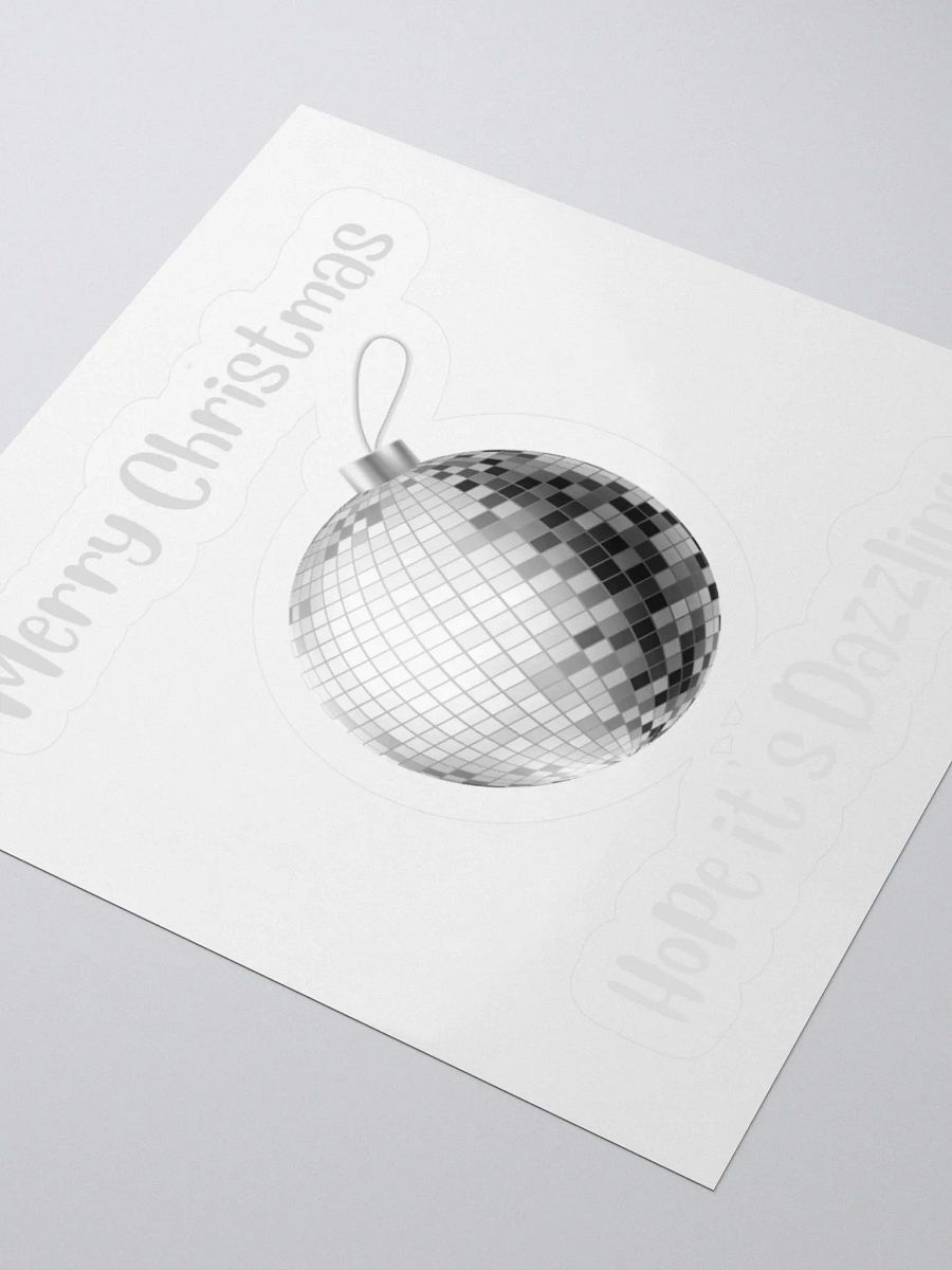Dazzling Christmas Mirrorball Sticker - Silver product image (3)