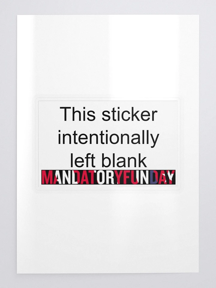 Intentionally Left Blank Sticker/Decal product image (1)
