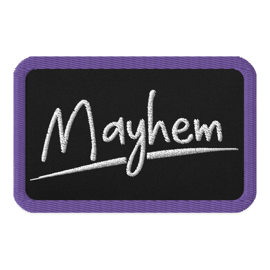 Mayhem Embroidered Patch (Rectangle) product image (1)