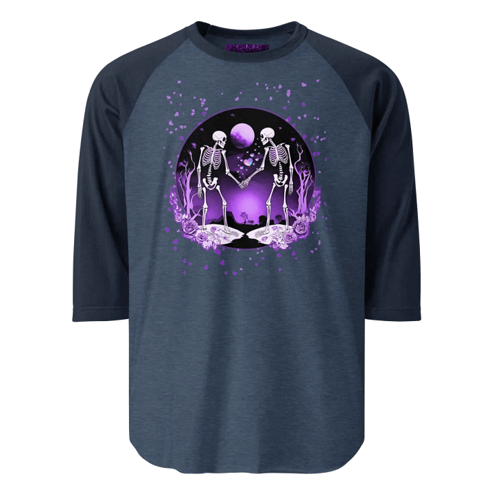 Cosmic Love Skeletons raglan Tee product image (4)
