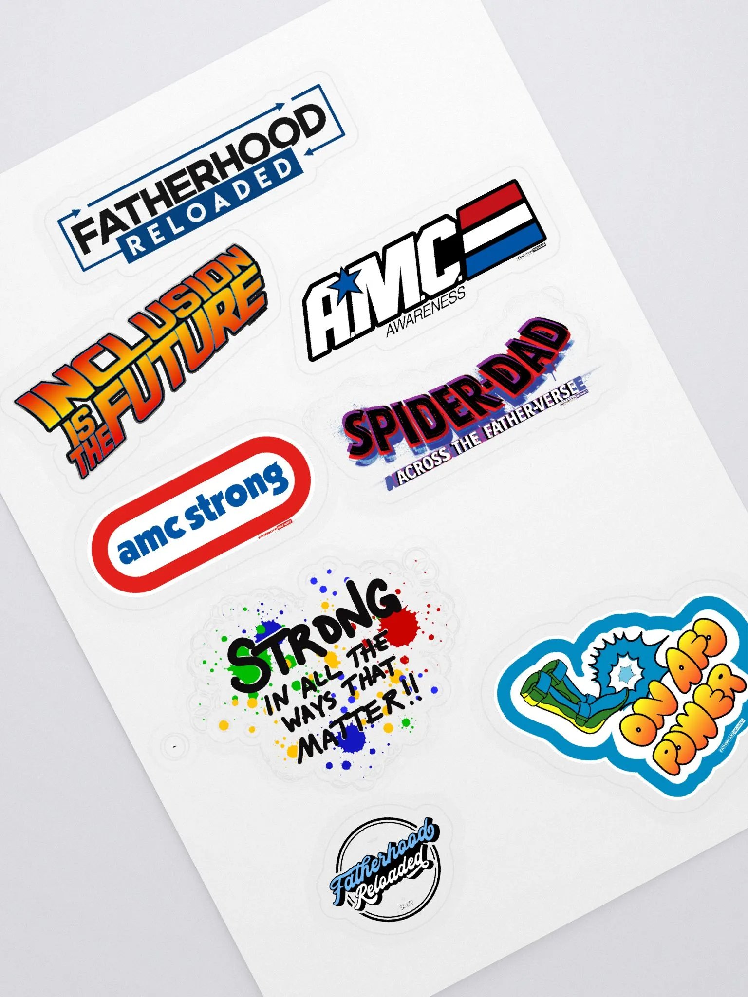 Fatherhood Reloaded Sticker Sheet product image (1)