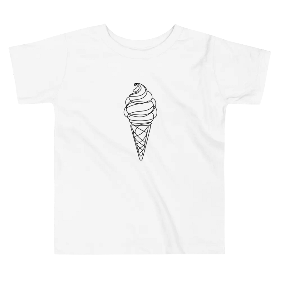 Sweet Summer Vibes: Ice Cream Line Art Toddler T-Shirt product image (23)