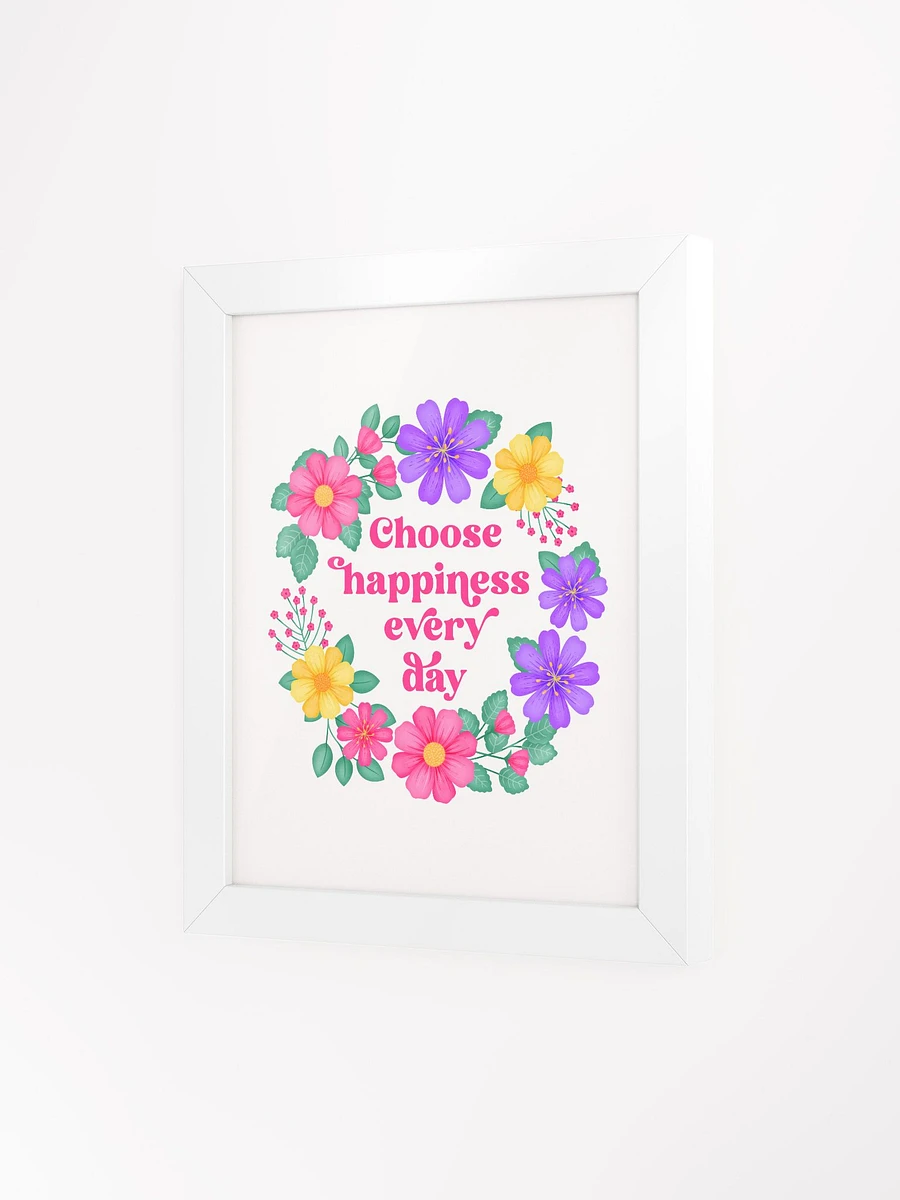 Choose happiness every day - Motivational Wall Art White product image (3)