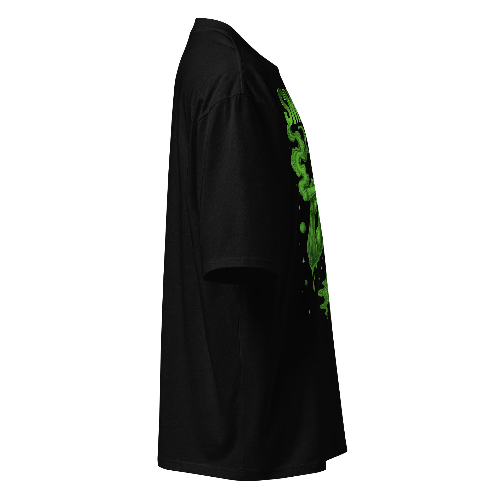 "Smacked in Space" Glow Green Alien Tee – Smacked Life Society (Unisex Oversized) product image (4)