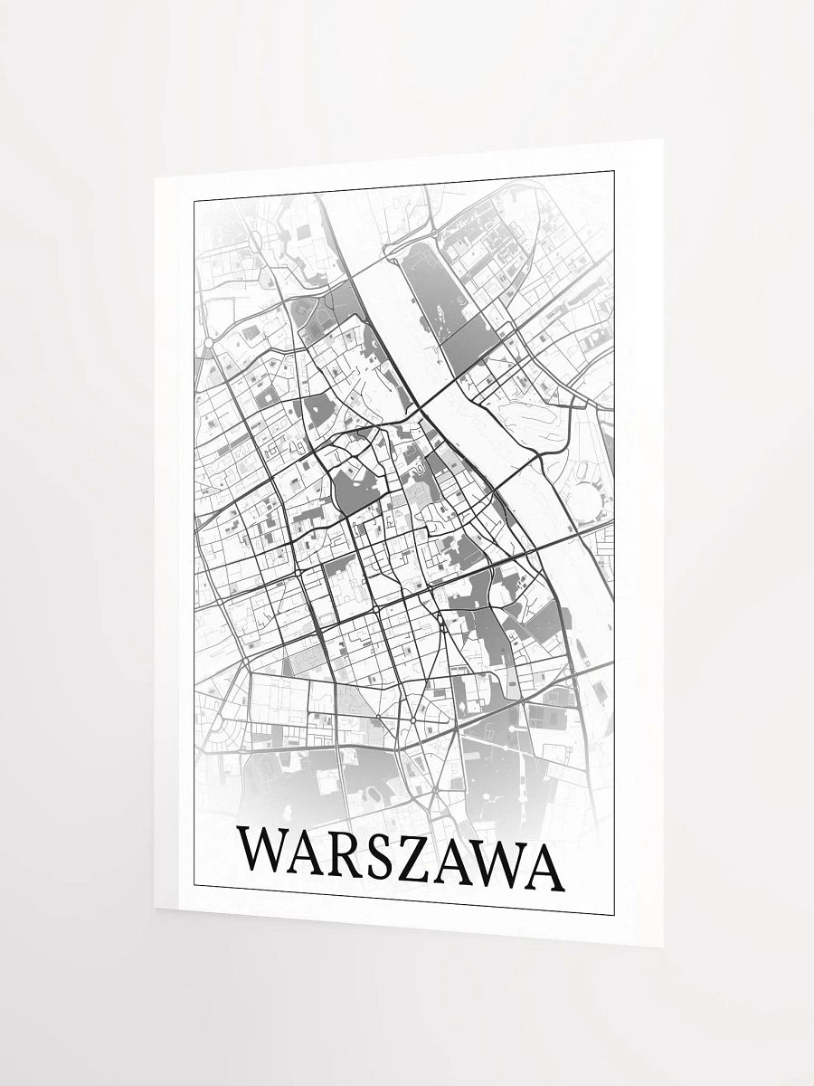 Warszawa, Polska, city map print product image (6)