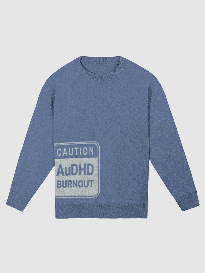 CAUTION: AuDHD BURNOUT (duotone blue) knitwear crewneck product image (2)