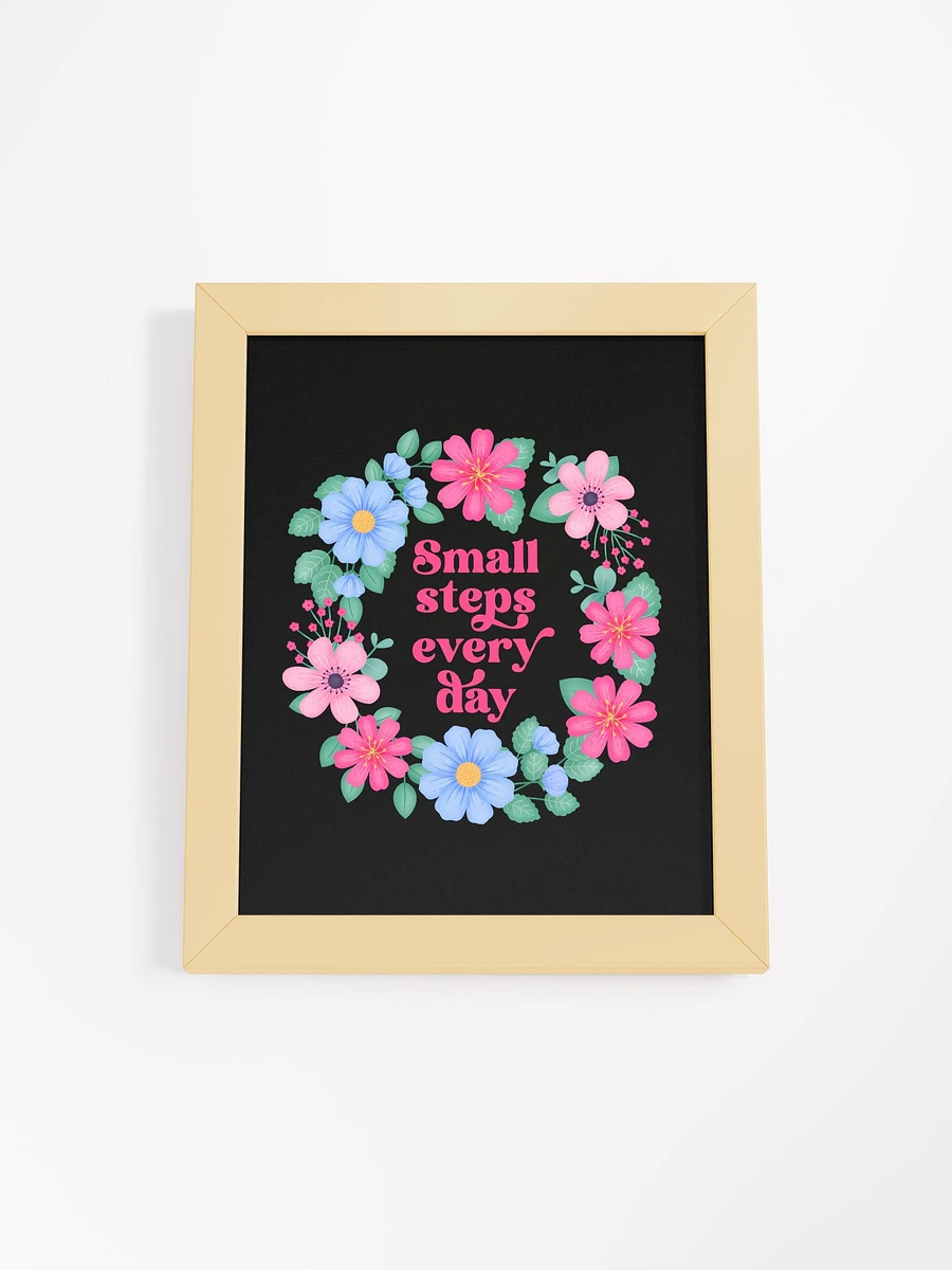 Small steps every day - Motivational Wall Art Black product image (4)