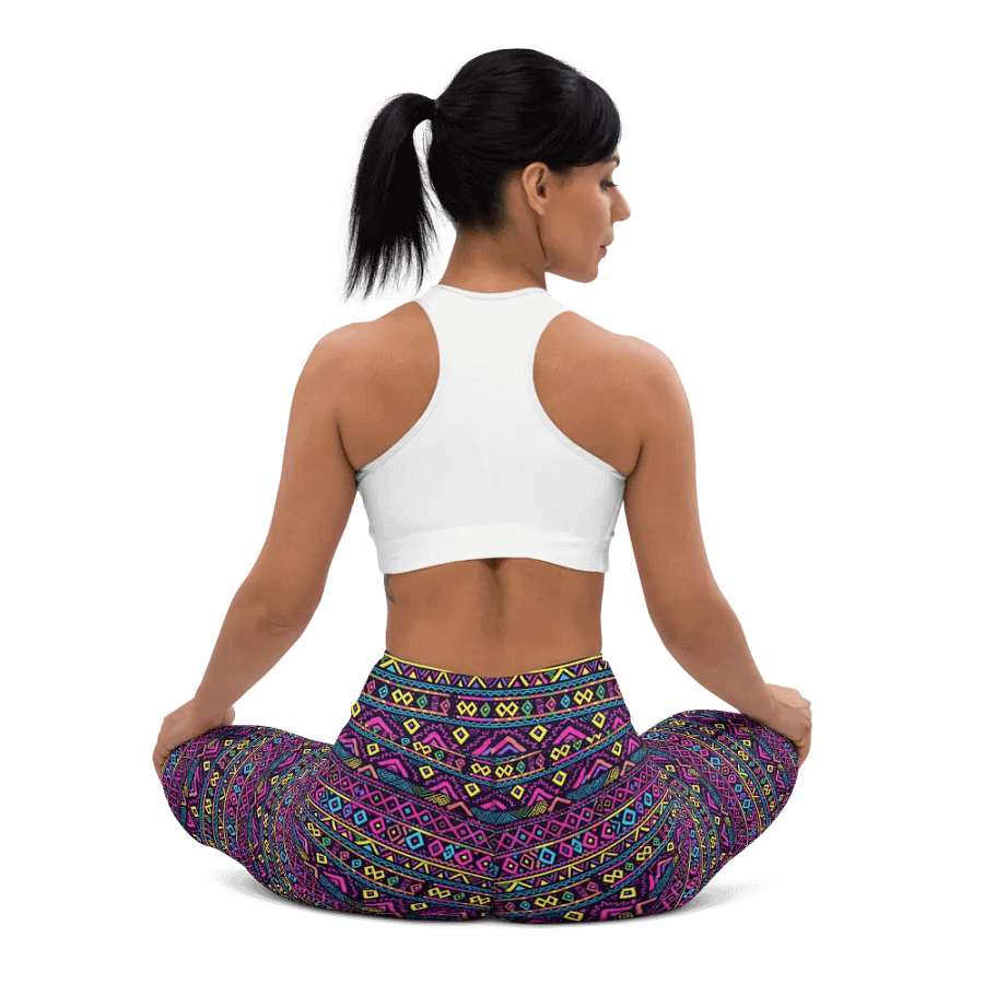 Neon Tribal Geometry Yoga Leggings product image (4)