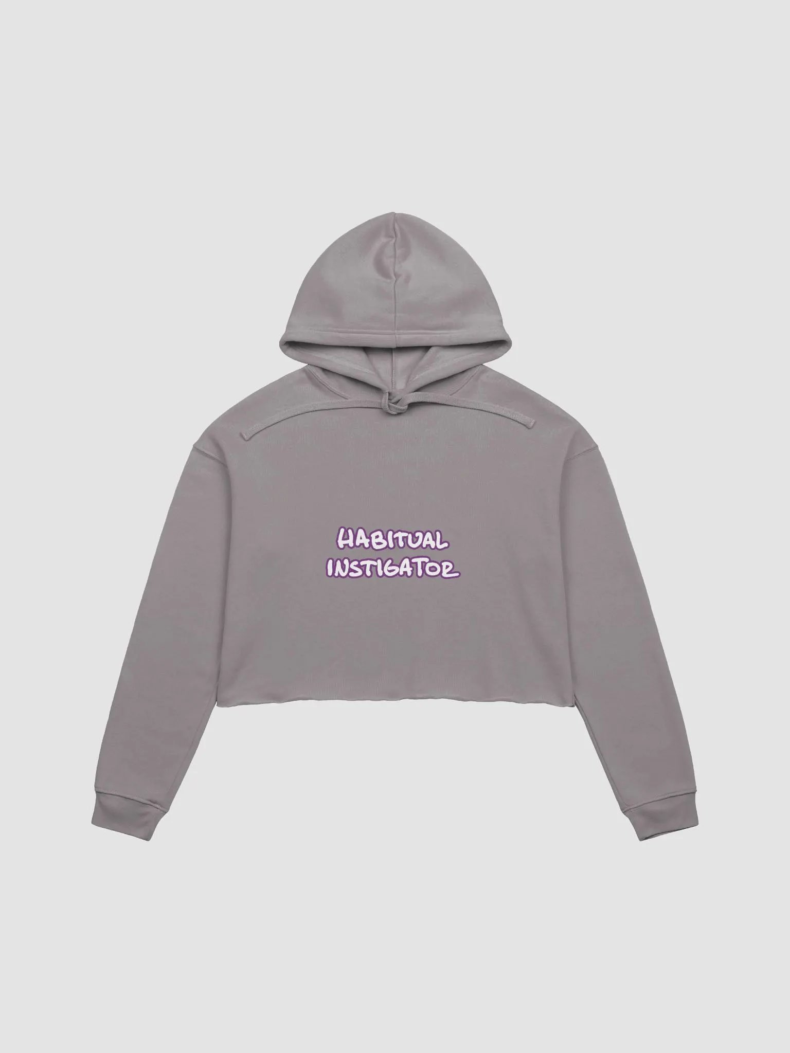 HABITUAL INSTIGATOR (lined design, #763D7D) fleece cropped hoodie product image (26)