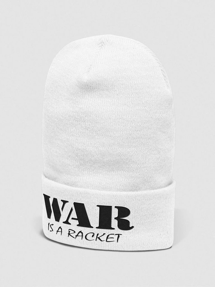 War Is A Racket - Black - Yupoong Cuffed Beanie product image (2)