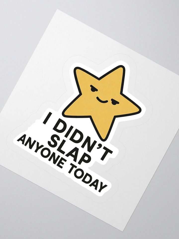 “I Didn’t Slap Anyone Today” Sticker product image (7)