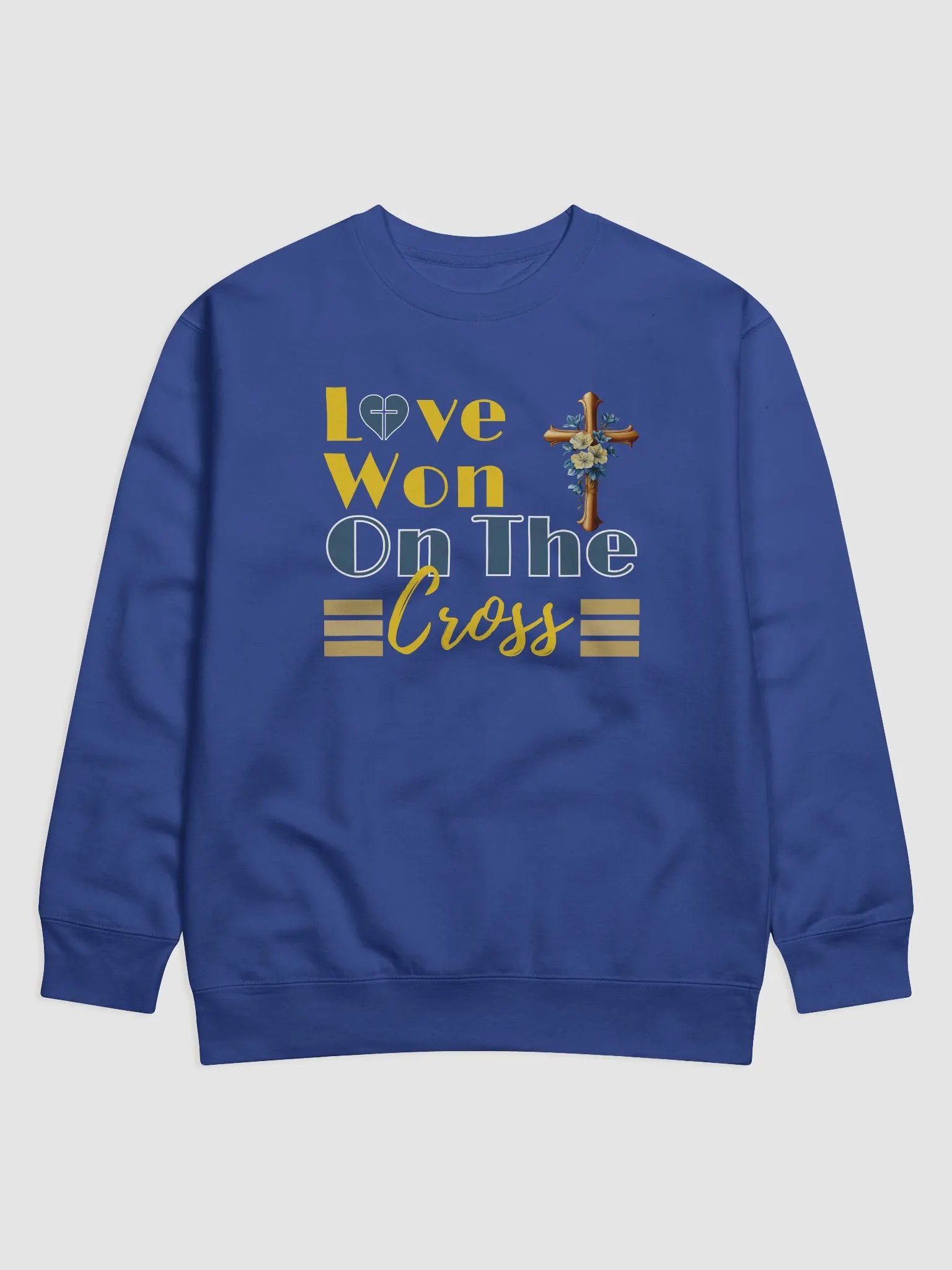 Love Won On The Cross, Christian Faith, Heritage Sweater product image (2)