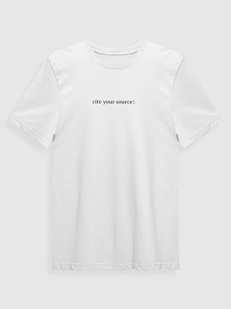 the "cite your source$" tee.