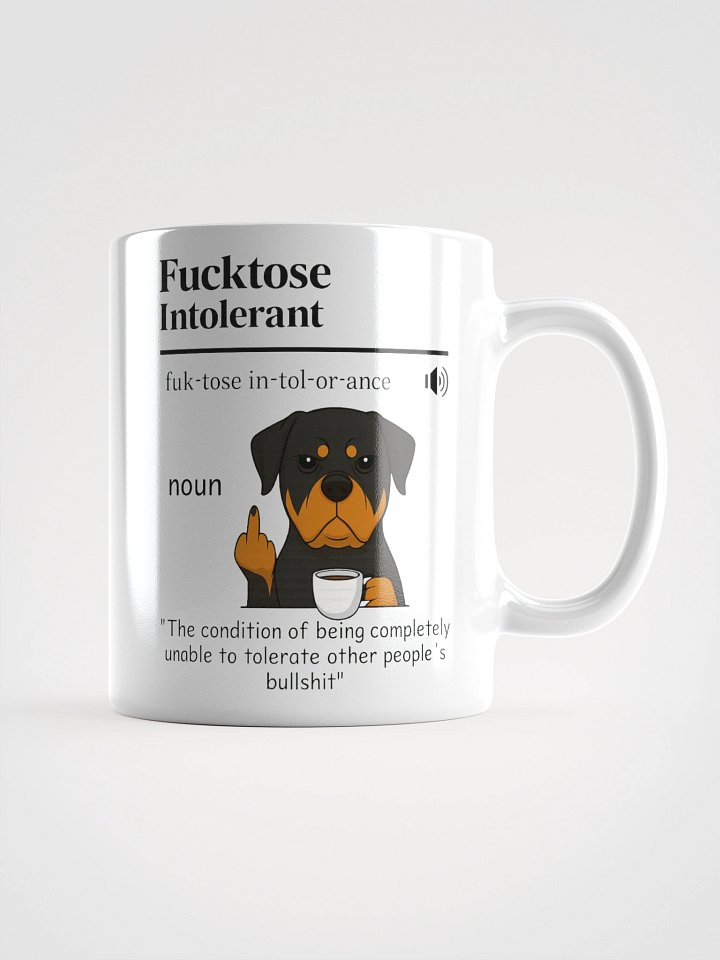 Intolerant Rottweiler - White Glossy Mug product image (1)