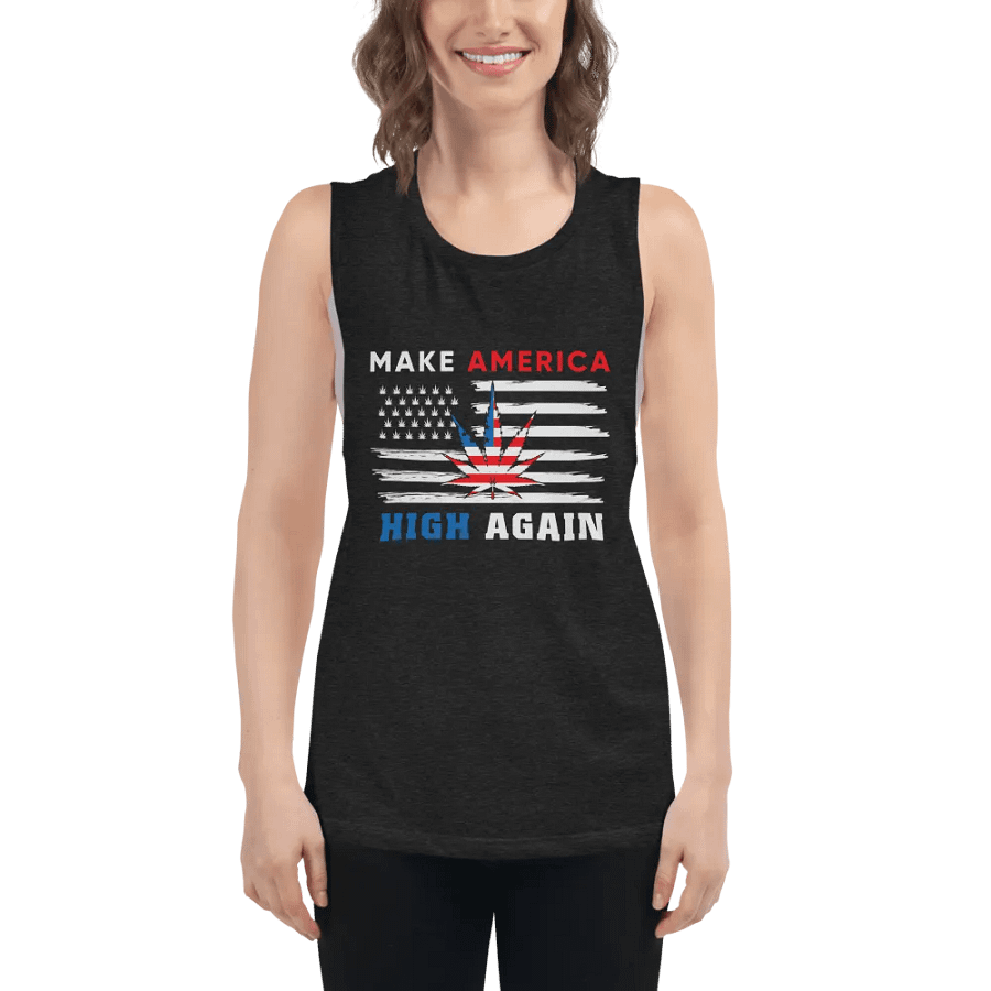 Make America High Again Patriotic Flowy Tank Top product image (7)