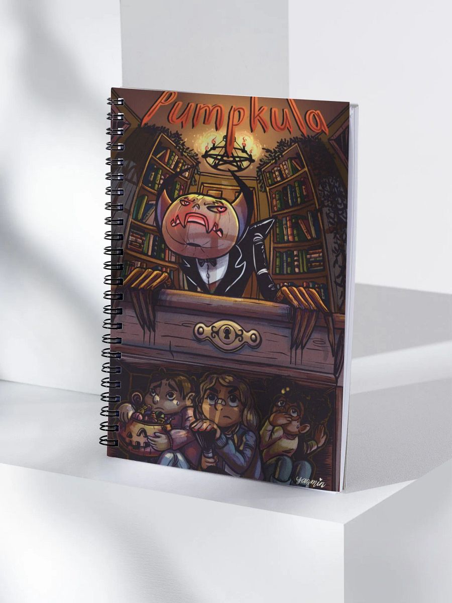 Pumpkula's Study Notebook - Spooky Vampire Pumpkin Monster Illustration product image (4)