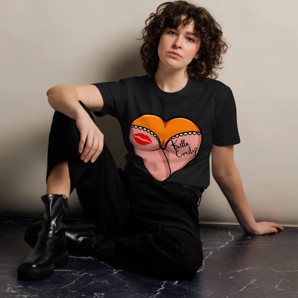 ORANGE HEART BUTT UNISEX TEE product image (10)