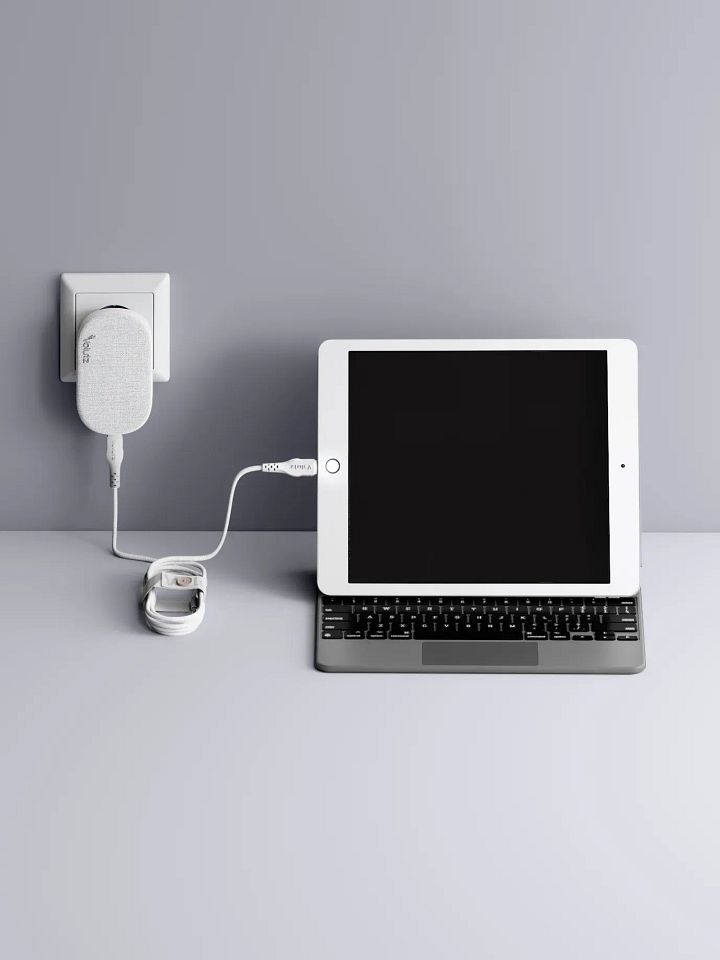 Quantum I 20W Ultra-flat USB-C Wall Charger with Lightning Cable, Snow-White product image (2)
