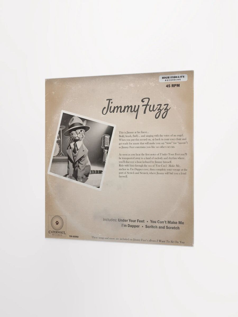 Jimmy Fuzz poster - Under Your Feet album jacket (back) - 12