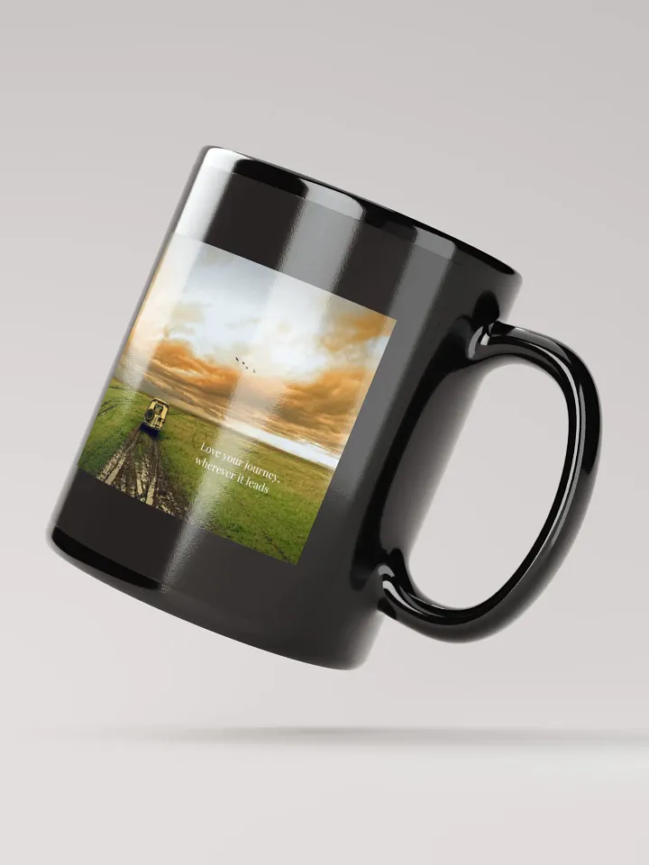 Love Your Journey Black Glossy Mug product image (4)