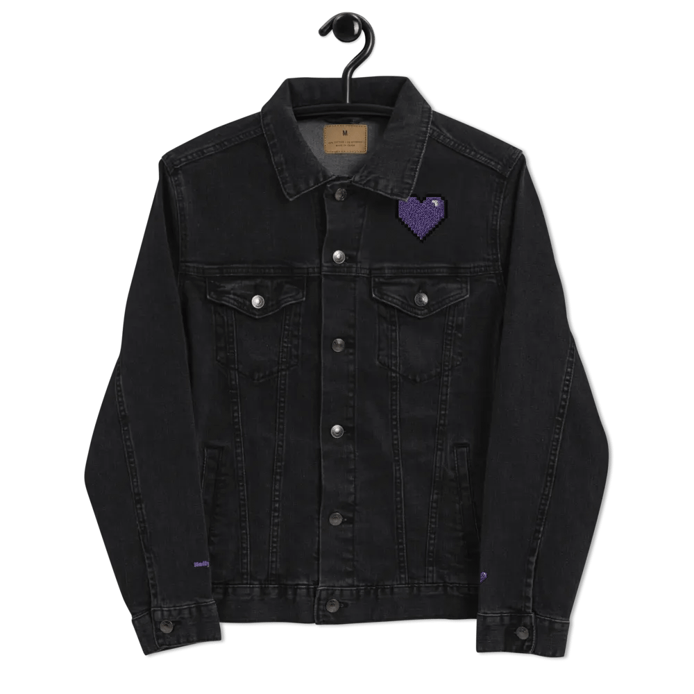 HollyRex Pixel Heart Denim Jacket product image (9)