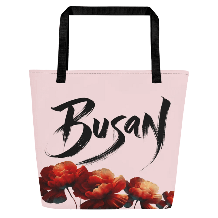 Stylish Busan Korea Tote Bag with Poppy flowers product image (1)