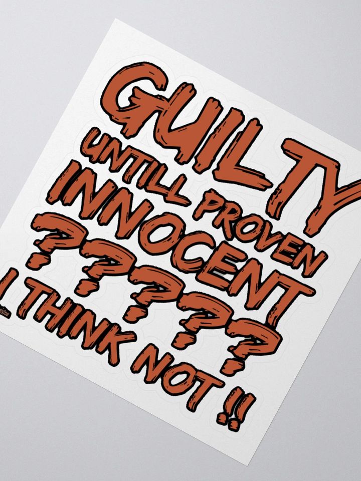 GUILTY UNTIL PROVEN INNOCENT?? I THINK NOT!! product image (4)