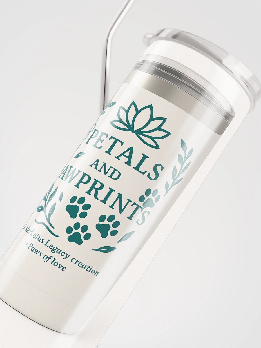 Petals and Pawprints Tumbler – Where love walks and resilience blooms. product image (4)