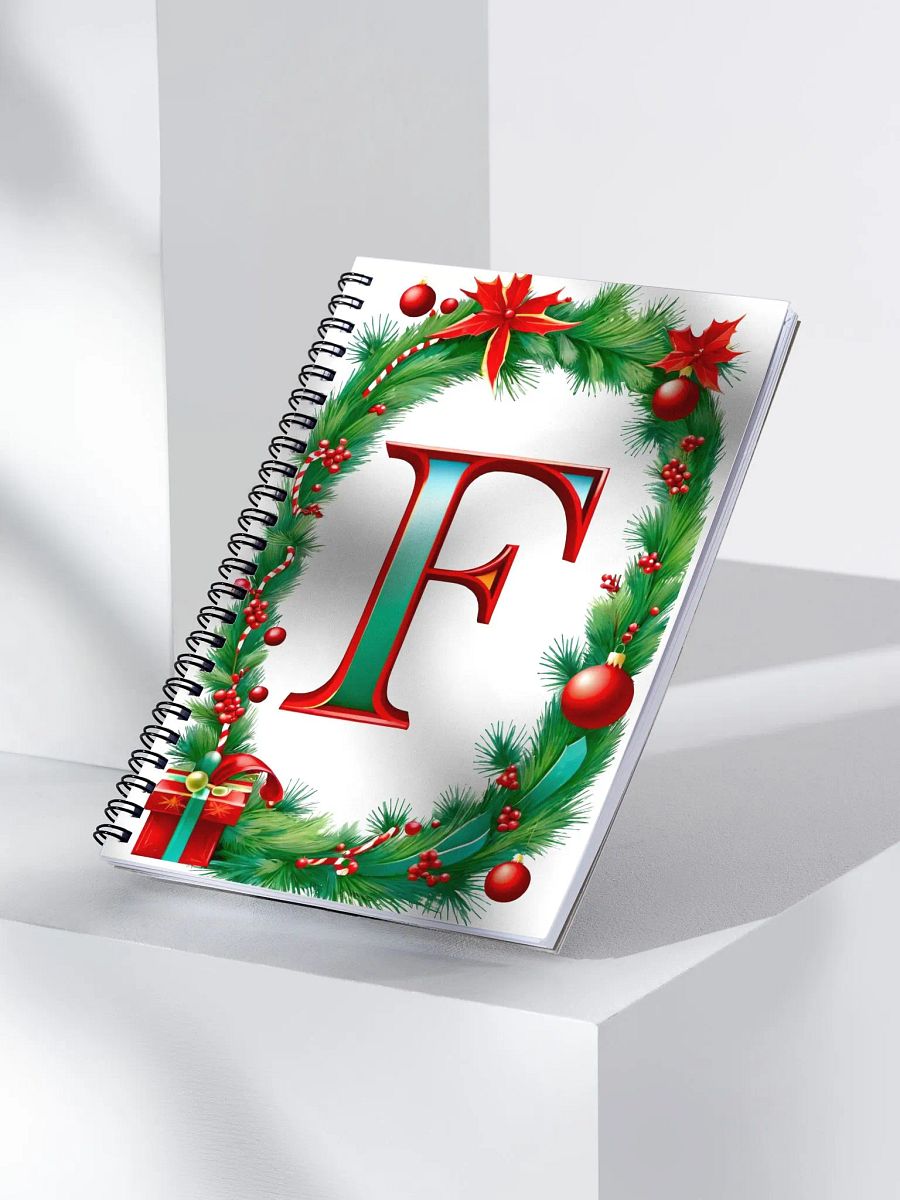 Christmas Monogram LetterF(3) Notebook product image (3)