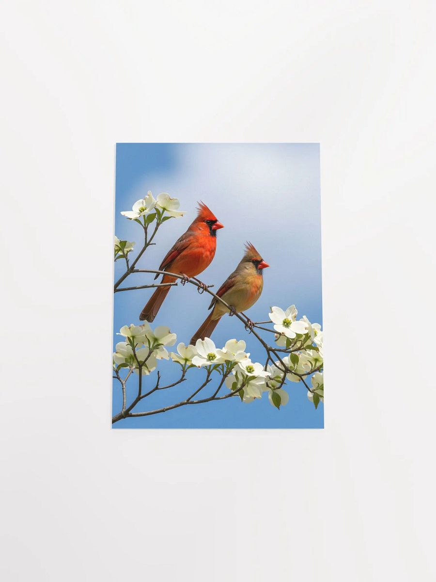 Dogwood Dreamscape: The Cardinal Courtship Poster product image (48)