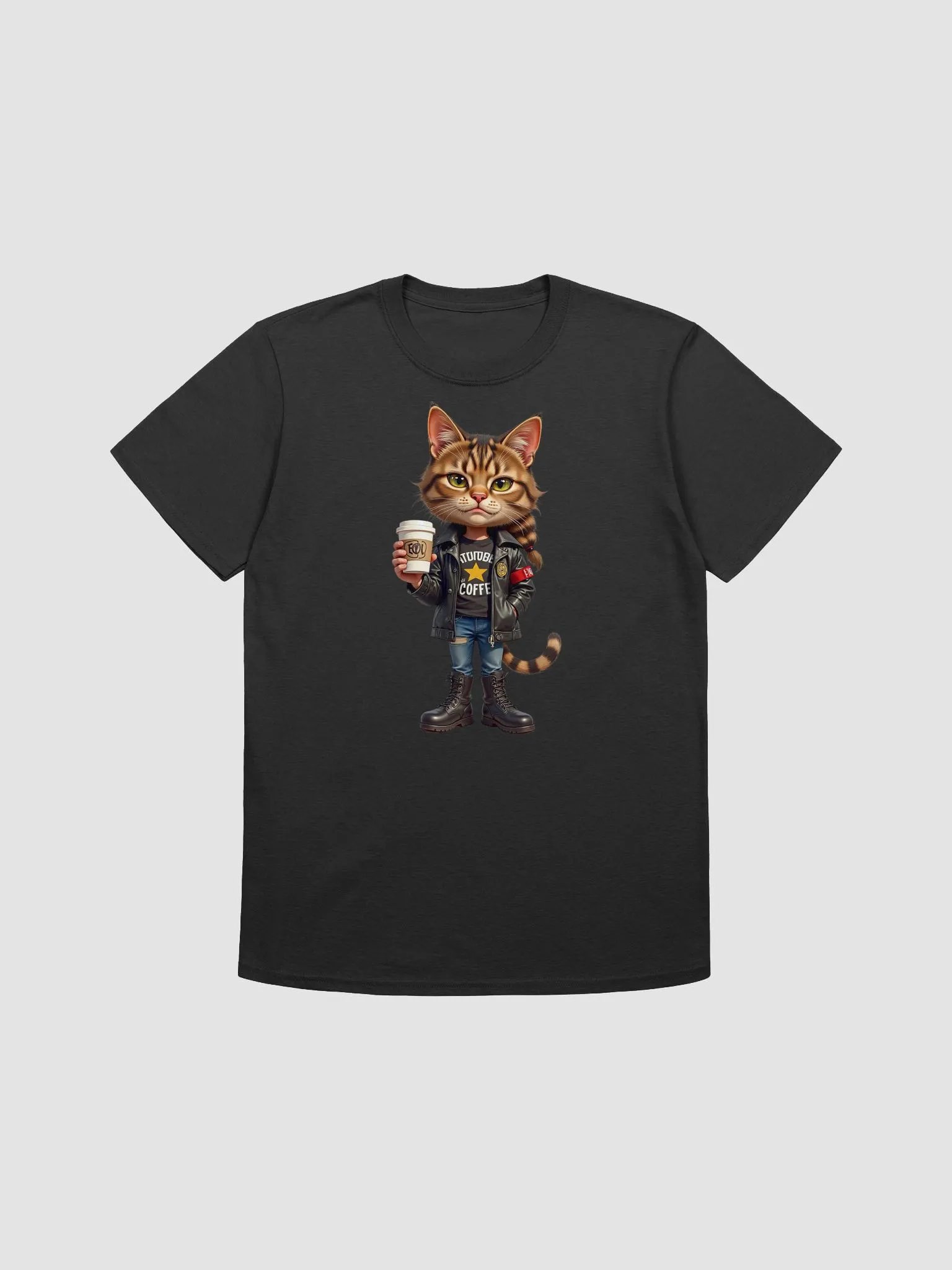 Rebellious Cat Biker T-Shirt product image (3)
